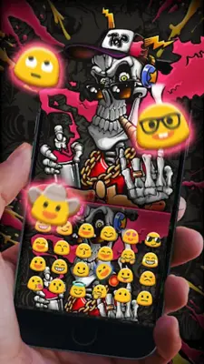 Hip Hop Skull Keyboard Theme android App screenshot 0